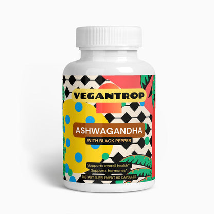 Ancient Organic Ashwagandha with Black Pepper (Vegan Capsules) - VEGANTROP