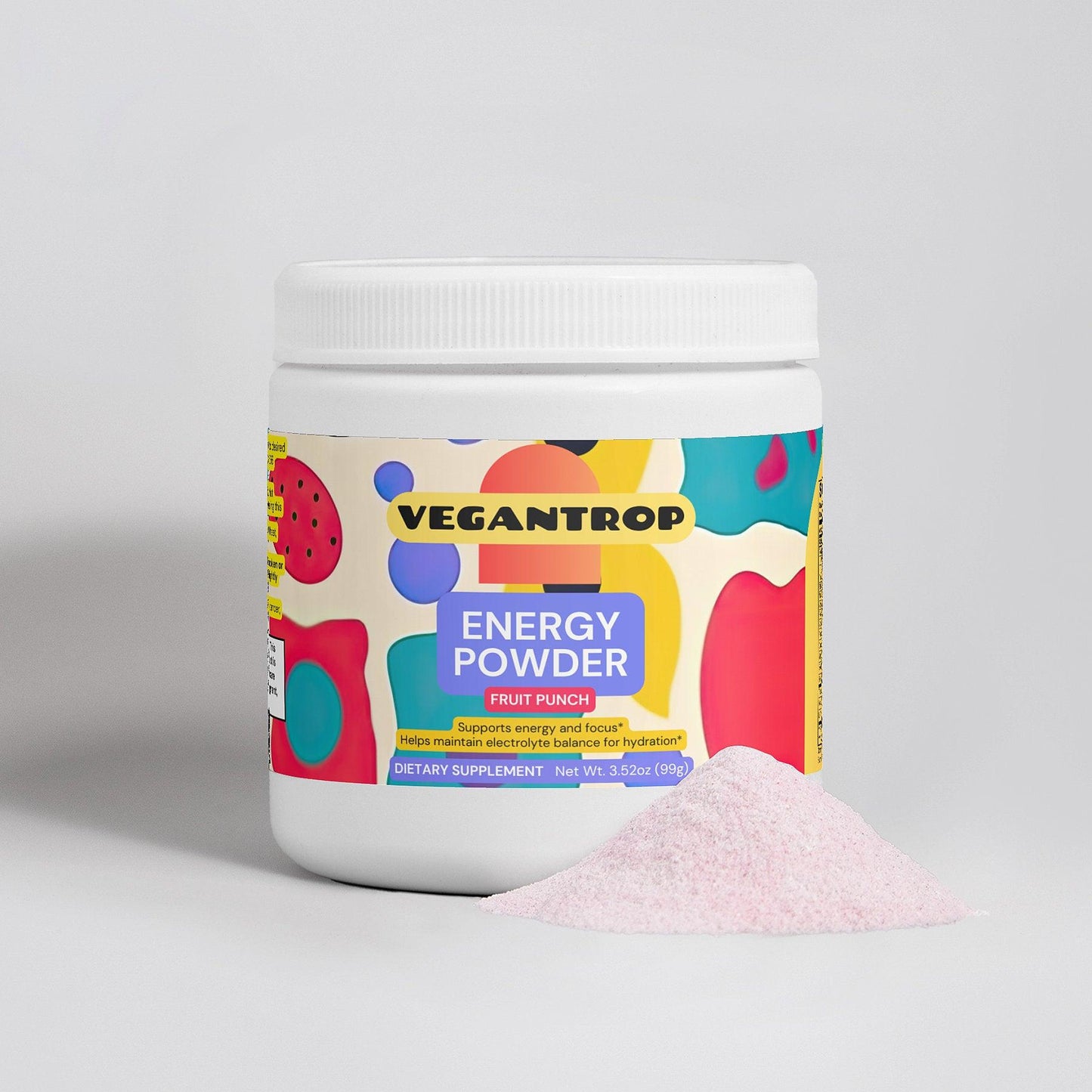 Electrolyte & Energy Powder (Fruit Punch) - Plant-based & Vegan - VEGANTROP