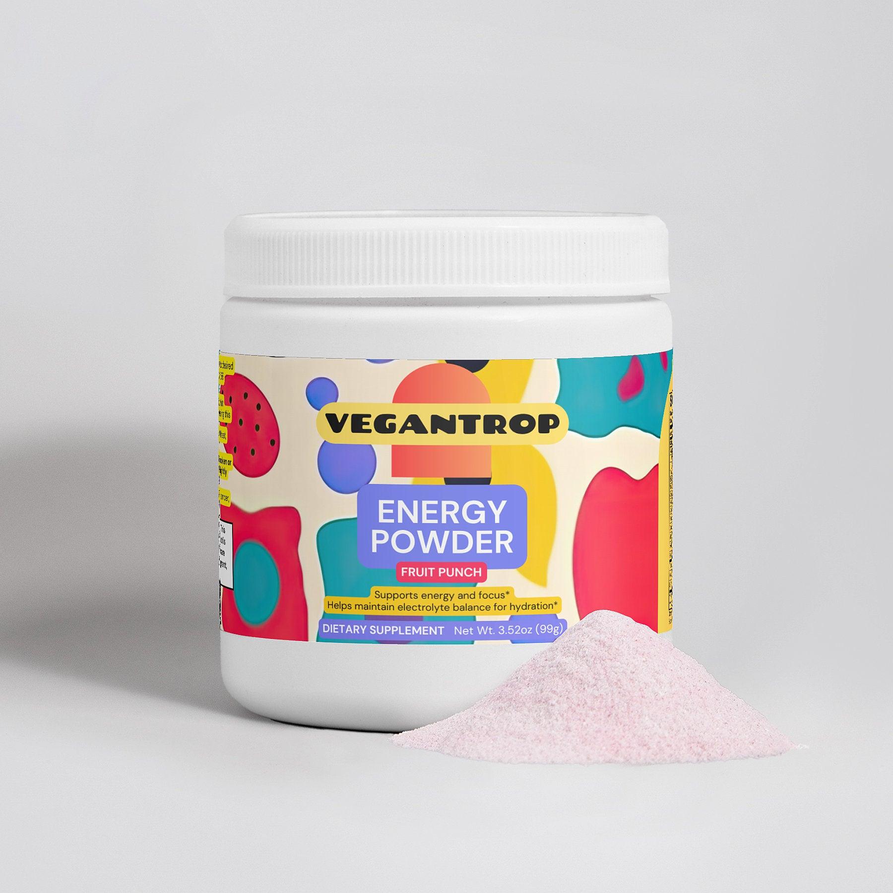 Electrolyte & Energy Powder (Fruit Punch) - Plant-based & Vegan - VEGANTROP