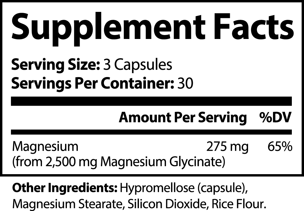 Magnesium Glycinate (Vegan capsules) - VEGANTROP