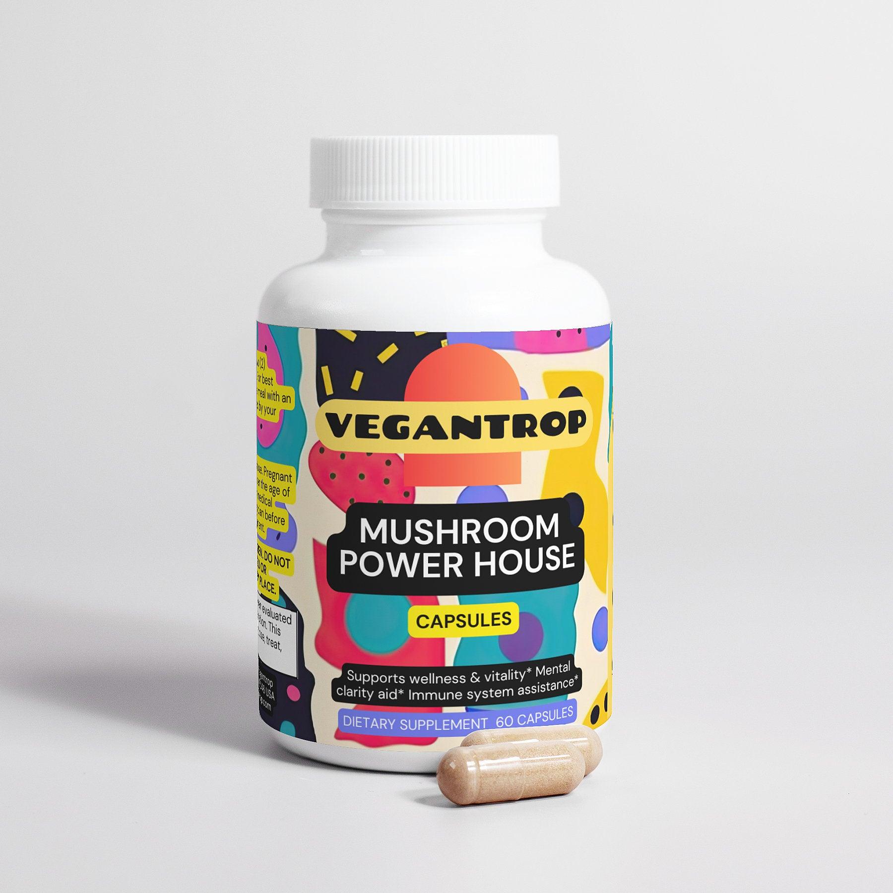 Plant-based 10 Mushroom Power House Complex (Vegan capsules) - VEGANTROP